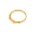 Minimalist 18K gold plated stainless steel ring featuring a modern geometric bar design - Gold