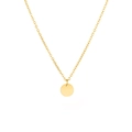 Minimalistische Edelstahlkette mit 6mm rundem Anhänger in Goldoptik an feiner O-Kette - 6mm / Gold