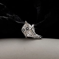 Anillo de plata irregular con piedras de circonita negra de estilo deconstructivo - Plata 925 / Oro Blanco (Individual)