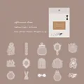 Transparente Pergamentpapier-Sticker mit weißen Vintage-Motiven wie Mädchen und Spiegel - Nachmittagszeit