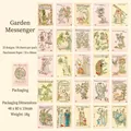 Set di 50 adesivi vintage Casa delle Fate in carta lucida con motivi floreali e di fiabe - Messaggeri del Giardino