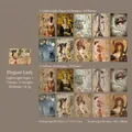 Retro vintage portrait scrapbooking paper set with 10 lady designs for DIY crafts - Elegant Lady