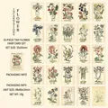 Set di 50 adesivi vintage con fate e fiori in carta lucida per scrapbooking DIY - Avatar dei Fiori
