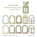Sunshine Garden Retro Fensterbogen Dekopapier Aufkleber Set für Journaling - Sonniger Garten