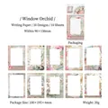 Vintage-Deko-Papiersticker im Orchideen-Stil für DIY-Journaling und Basteln - Orchidee Am Fenster