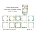 Wald-Illusion Dekokarten-Set mit 10 hohlen Vintage-Rahmen für DIY-Journaling - Waldillusion
