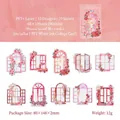 Laser PET floral window stickers with iridescent finish for scrapbooking 10pcs set - Splendid Summer