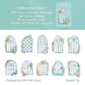 Floral window theme PET stickers with laser finish for scrapbooking 10 sheets - Afternoon Time