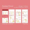 Little Red Riding Hood fairy tale stickers with gold foil details on pink paper - Little Red Riding Hood (4933247528987)