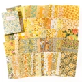 100 fogli di carta scrapbooking vintage con girasoli e motivi floreali in giallo e arancio - Giardino Brillante