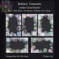 Brilliant Fireworks series laser silver PET stickers with 5 designs for scrapbooking - Amber Mist