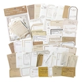 Vintage σετ υλικών scrapbooking με 100 τεμάχια παλιά χάρτινα σημειώματα και ετικέτες - Παλιός Φίλος Του Χρόνου