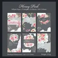 Floral scrapbooking paper set in sweet pink with semi-transparent vellum material - Sweet Pink