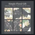 Floral translucent vellum paper pack with 15 sheets of vintage flower designs for journaling - Simple Flower Gift