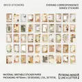 Retro Infeel.Me 50-piece deco sticker set with vintage nature and letter motifs - Wind Messenger