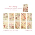 Vintage-Scrapbook-Papier mit rosa Feen und Blumenmustern für DIY-Handwerk und Collagen - Rosa Fee