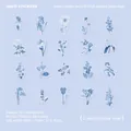 Adesivi floreali in PET blu e bianchi collezione Giardino Onirico per scrapbooking - Tempo di Ghiaccio e Neve
