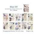 Vintage Papiersticker-Set Blaue Elfe für Scrapbooking und Dekoration 50 Stück - Blauer Geist