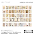 Vintage writing paper stickers set 50 pieces 40x60mm for DIY scrapbooking deco - Life Love Letter