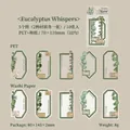 Set di 10 adesivi botanici di eucalipto in materiali PET e carta Washi di lusso - Sussurro di Eucalyptus