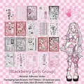 Japanse stijl stickersset met Blackberry Girl-thema en anime-ontwerpen voor deco - Thema Blackberry Girl