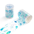 Marine theme PET decorative tape with crystal laser foil featuring jellyfish and shells - Sea Story