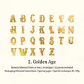 Retro gold gilded alphabet stickers set with 52 pieces for decorative journaling - Golden Era / 52 Pieces/Pack