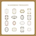 Retro aesthetic decorative label stickers with 16 vintage frame designs for scrapbooking - Floating Reverie