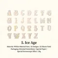 Glacier Era series iridescent 26 letters sticker pack for journaling decoration, 52 pieces - Glacier Era / 52 Pieces/Pack