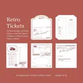 Vintage scrap collection paper memo pads set with retro bill designs and vellum textures - Old Receipts