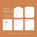 Retro letter theme scrapbook paper set with translucent vellum and writable sheets - Letter Memories