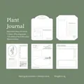 Vintage botanical memo pad set with 30 sheets of tracing and writing paper for journaling - Botanical Collection