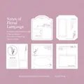 Autocollants vintage Floral Language avec ligne de déchirure pour scrapbooking - Journal Floral
