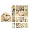 Set de 16 pegatinas retro Steampunk con sobre para decoración de diarios y manualidades - Era del Vapor