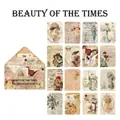 Set de pegatinas vintage Beauty of the Times con retratos y periódicos viejos 32 piezas - Belleza de los Tiempos