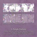 Purple Fantasy Vintage Blumen-Scrapbook-Papierset mit Rosen- und Pflanzenmustern - Violette Fantasie