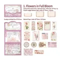 Retro-Scrapbook-Set Dämmerung mit Vintage-Papier und Umschlagkomponenten für DIY - Blumen in Blüte