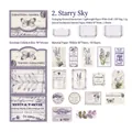 Starry Sky DIY Scrapbooking-Set mit lila Vintage-Umschlägen und Deko-Papier-Material - Sternenhimmel