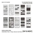 Informatietijdperk DIY stickersets met 20 stuks minimalistische zwart-wit label decoratie - Zwart en Wit