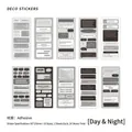 Aufkleber-Set Informationszeitalter mit 20 minimalistischen schwarz-weißen DIY-Etiketten - Schwarz und Weiß