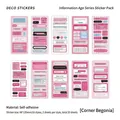 Deko-Aufkleber in Rosa und Lila mit Sprechblasen für Scrapbooking-Projekte - Ecke Begonie