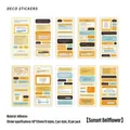 Stickerset im Informationszeitalter-Stil mit orangefarbenem UI-Design und Blasen - Sonnenuntergang Ballonblume