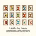 Set di 45 adesivi washi in stile francobolli vintage con farfalle per scrapbooking - Collezionare Bellezza