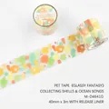 Deko-PET-Klebeband Traumhafte Muschel-Serie für Journaling mit bunten Muschelmotiven - 40mmx3m / Muschelwellen