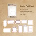 Blank Time Series vintage scrapbooking stickers with 20 pieces of kraft paper labels - Sharing of Past Events
