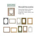 10er-Set Vintage-Hohlrahmen-Aufkleber im Morandi-Stil aus Leinenpapier-Material - Morandi Ornamente