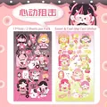 Adesivi decorativi ragazza carina per scrapbooking fai-da-te set da 2 da 17x9cm - Battito del Cuore
