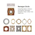 Barock-Rahmenaufkleber-Set aus Leinenpapier mit 10 verschiedenen Gold- und Silbermustern - Barockkreis