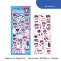 Rock Planet anime deco stickers set with guitar and headphone motifs, 2 sheets - Rocking Planet