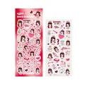Nurse themed cute cartoon deco stickers set for journaling, pink PVC material, 2 sheets - Wish Guardian